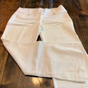 White wide leg slacks